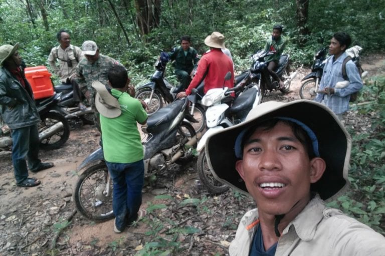 Heng Sros rides his motorbike across Mondulkiri province.