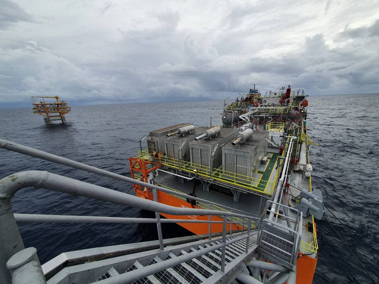 A view of oil extraction facilities being operated by KrisEnergy and the Cambodia government in the Gulf of Thailand. KrisEnergy