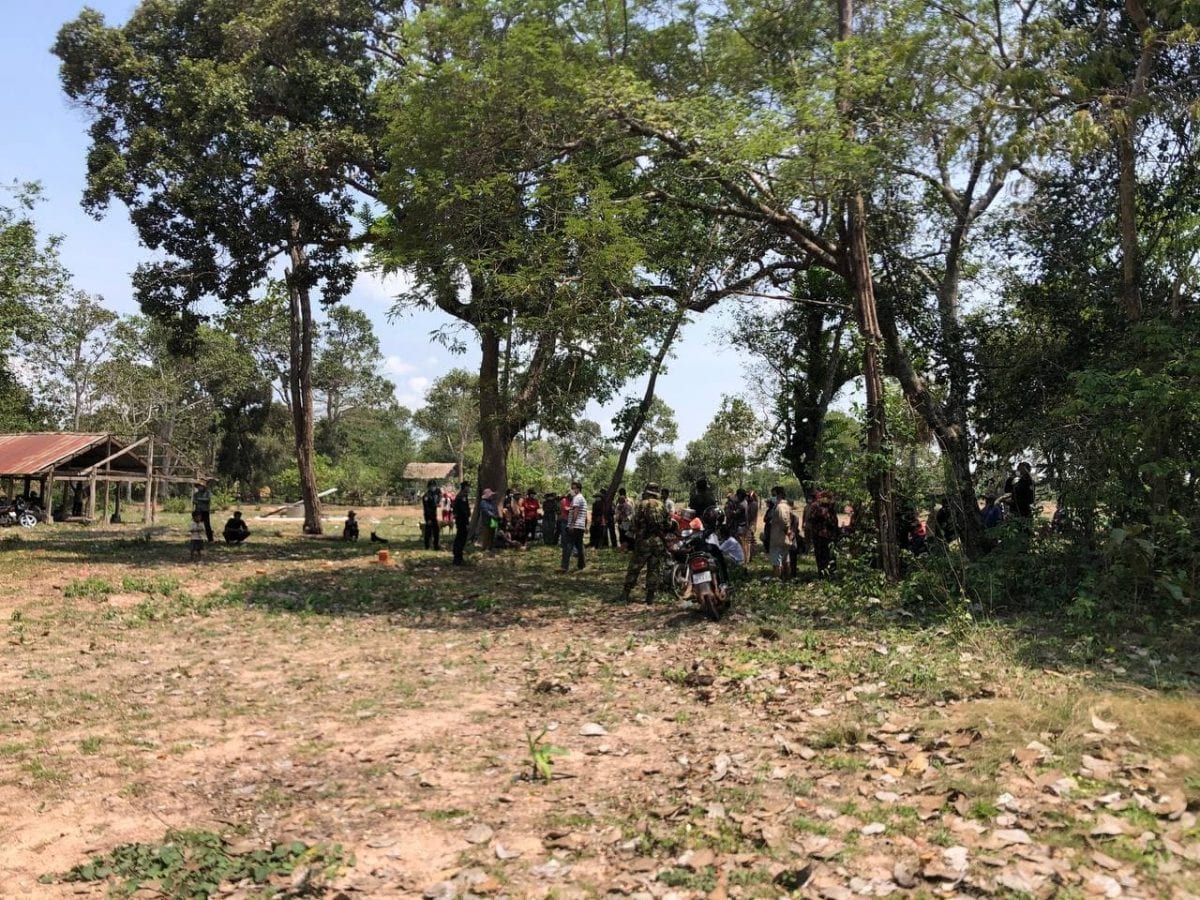 A recovered photo taken by VOD reporter Khut Sokun during a land protest on May 11. Sokun says authorities confronted him on the scene and demanded he delete his images of the protest.