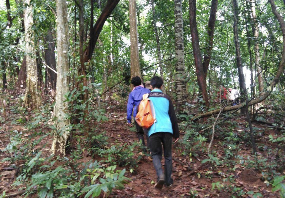 Met Malen and her colleague patrols the forest and protects natural resources from loggers in Phnom Chreap Treyksan community, October 2020. Supplied
