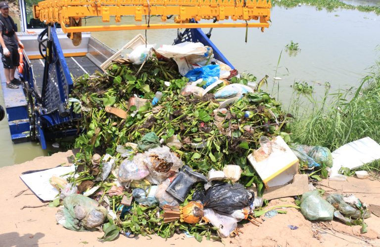 Solid waste collected on the Bassac River on March 21, 2022. Photo supplied