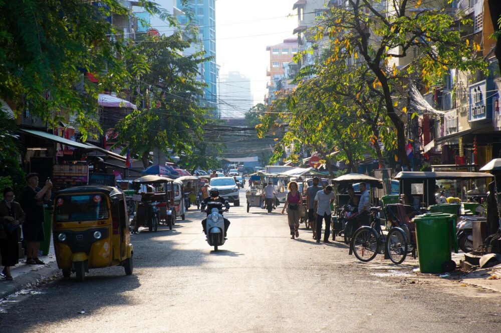 A residential street in Phnom Penh. (Natvathnak Chanrith)