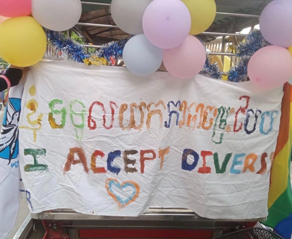 Tuk Tuk Pride Race during the Pride Festival Celebration on May 28, 2023, which intended to promote LGBTQ+ visibility in Cambodia and raise self-affirmation and equality. (CCHR)