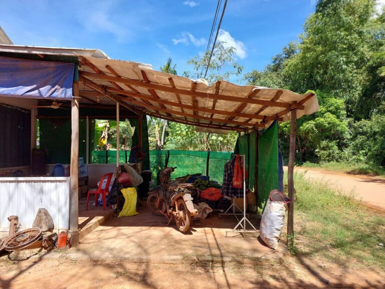 One of the extended structures which APSARA National Authority attempted to demolish as villagers protested against them on August 8, 2023. (Licadho)