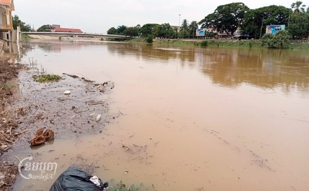 Sangke River was polluted by a Chinese pharmacy company which leaked chemicals into the river. Photo taken on August 4, 2023. (CamboJA/Sok Savy)