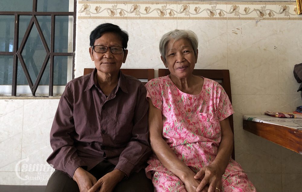 Same-sex couple Souy Sitha and his “wife”, Hong Sareoun, have been happily married since 1975. Photo taken on December 28, 2023. (CamboJA/Soeung Nimol)