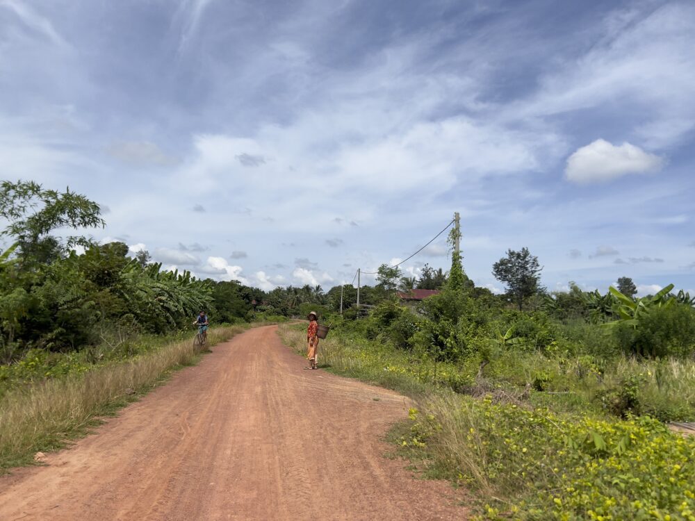 An Indigenous women walks back from farming in the Veun Sai district of Ratanakiri province on October 29, 2023. (CamboJA/Try Thaney)