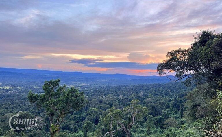 A view of Chumnab village from the top of Mrech Kang Kep Mountain in Koh Kong province, an area within the project zone of the Southern Cardamom REDD+ Project where Indigenous Chorng people live.