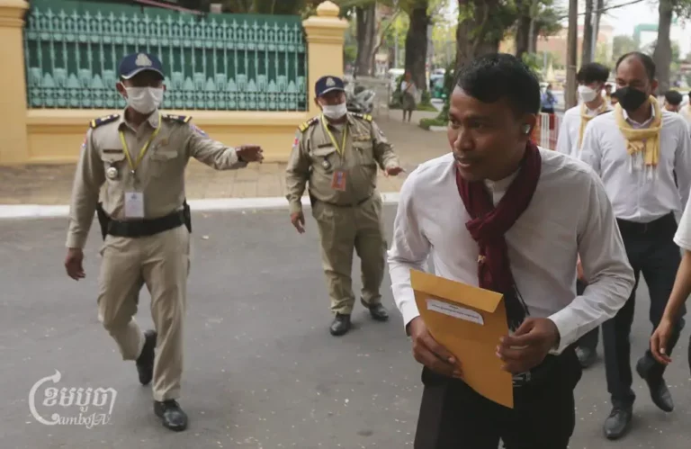 Koet Saray, president of Khmer Student Intelligent League Association, was charged for inciting a community involved in a land dispute in Preah Vihear. (CamboJA/Pring Samrang)