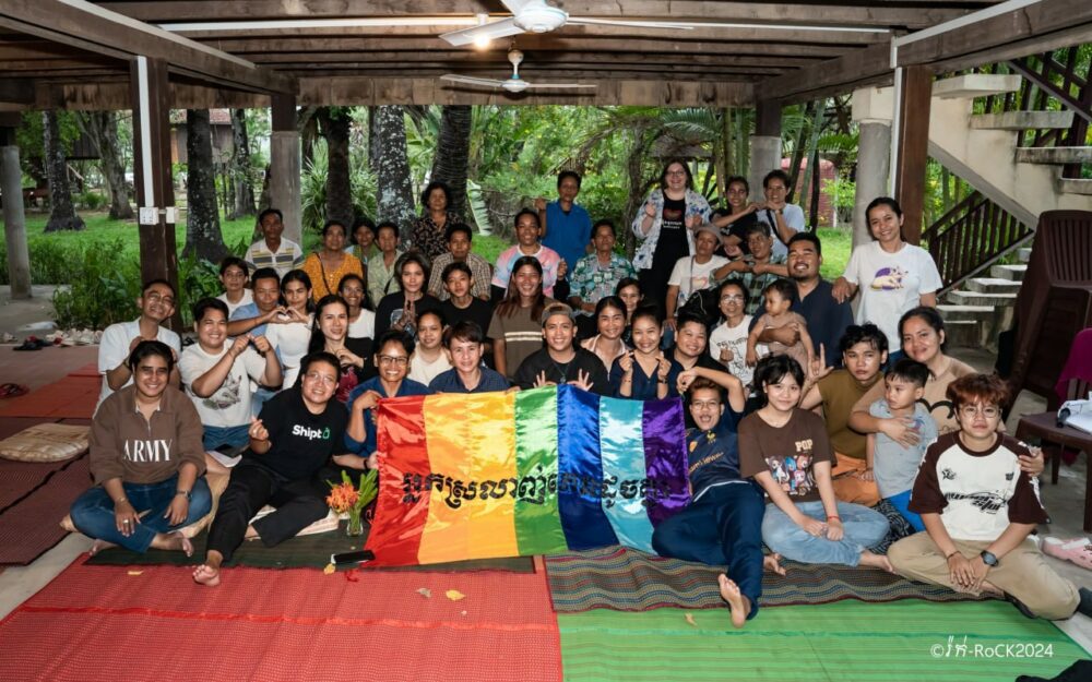 Members of Rainbow Community Kampuchea (RoCK) celebrate Pride Week in Kampot on May 16, 2024. (RoCK)