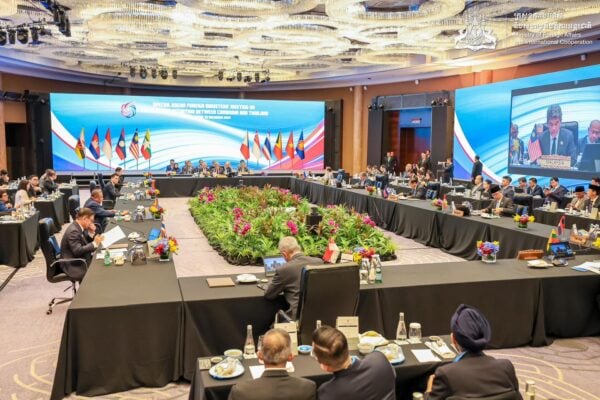 A special ASEAN Foreign Ministers’ Meeting in Malaysia discusses the Cambodia-Thailand border conflict on December 22, 2025. (MFAIC’s Facebook)