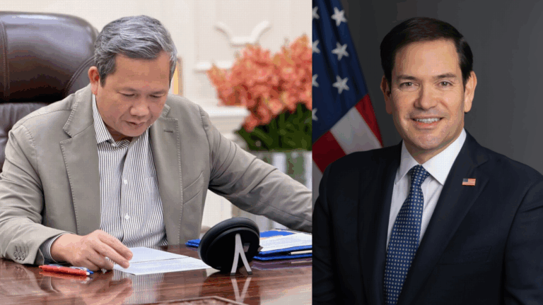 Prime Minister Hun Manet and U.S. Secretary of State Marco Rubio hold a phone conversation to discuss securing a ceasefire in the Cambodia and Thailand conflict